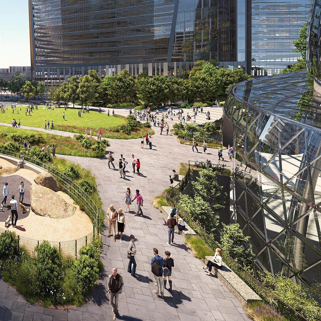 HYPEBEASTさんのインスタグラム写真 - (HYPEBEASTInstagram)「#hypeAF: @amazon has officially unveiled its proposed design for the next phase of its second headquarters (HQ2) in Arlington, Virginia. The development will span across 2.8 million square feet of new office space distributed throughout three 22-story buildings. Promoting collaboration and constant interaction with nature, the blended campus includes ecological elements that invite employees to explore different ways to better their well-being and build stronger connections with the local community. Find out more details via the link in bio.⁠⠀ Photo: Amazon」2月7日 16時32分 - hypebeast