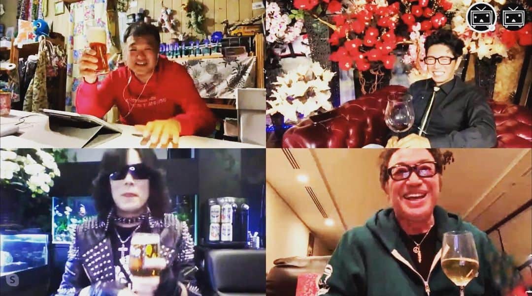 古本新乃輔のインスタグラム：「昨日の #GACKT さんの #GACKTと一緒に家呑み！ #ニコ生 22時〜  ご覧下さいました皆様、 ありがとうございました。  家呑み史上初 こんなレジェンドが こんなお下劣番組に出てしまって良いのか、と。  #sa'Toshi も 無茶したなぁ〜。  えぇ。 #コロッケ さんです。  確実に かなり確信的に 地上波では話せない 突っ込みすぎたお話まで  根掘り葉掘り聞くウチらもウチらですが、 本音で語りまくって頂きました。  デビュー当時から 四天王時代 そして現在に至るまで  とても勉強になる 今の自分にも勝手に重なる 貴重なお話をお伺いできました。  現在、 自分史上初の ちと大掛かりな案件のため、 日々、下準備の下準備中でして。  SNS系が 滞りまくりマクリスティでして。 m(_ _)m  50を過ぎて やれる事をやって行こうと決心した矢先  流行り病で身動き取れず。  今年に入っても 先は見えにくい状況ですが  やるっきゃないの精神で  自分の人生に悔いを残さないためにも  コロッケさんのお話を聞き 改めて自分自身を奮い立たせ 邁進、前進、進行していきたいと思います。  さぁ、 今日からまた 下準備の下準備です。  地下活動から 早くお天道様を拝めるよう 頑張りまーす。  SNSも怠らないよう 下らないコトでも何でも アップしてきまーす。」