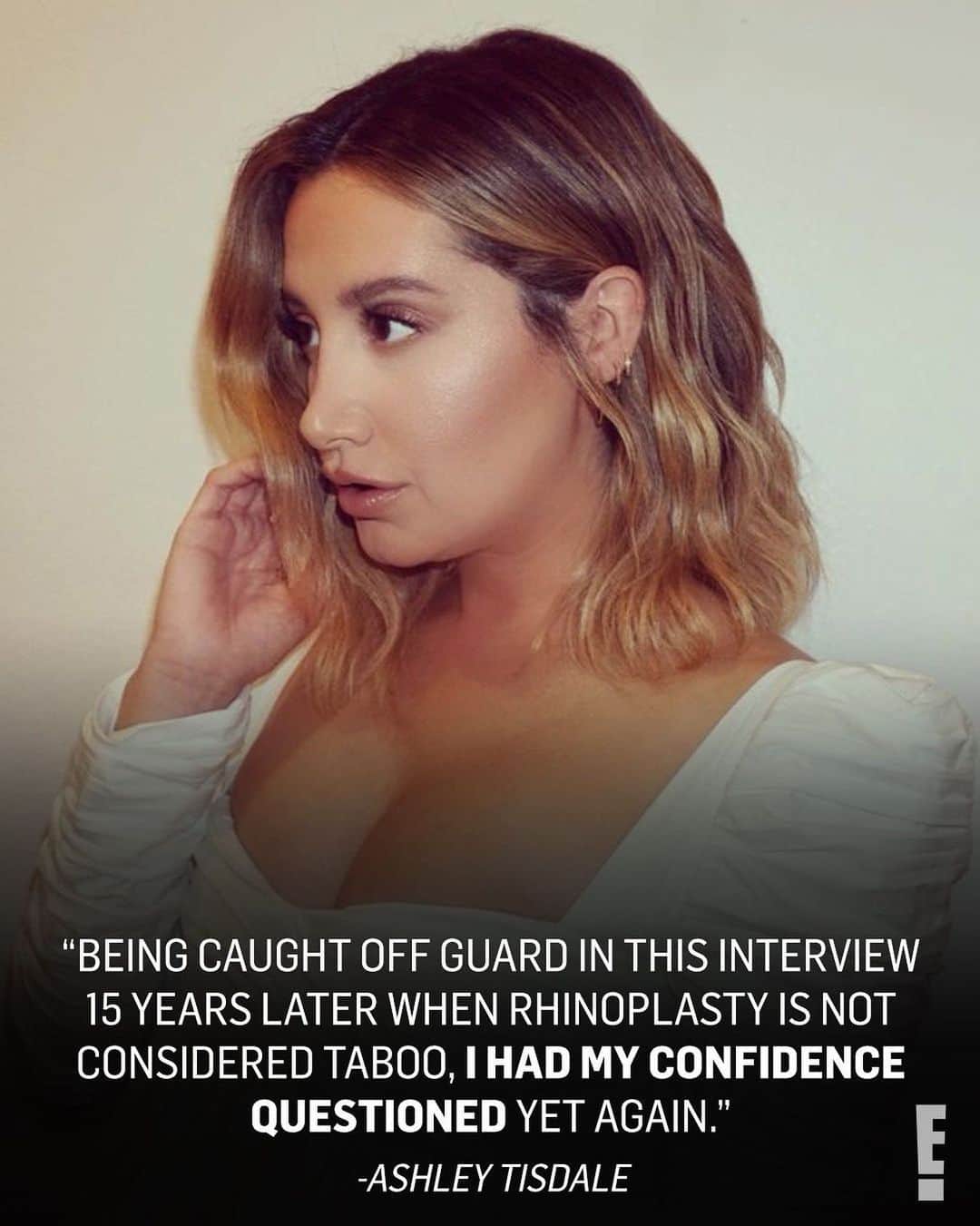 E! Onlineさんのインスタグラム写真 - (E! OnlineInstagram)「In a vulnerable essay, Ashley Tisdale opened up about her "traumatic experience" surrounding her rhinoplasty years ago. Link in bio for why she is still emotional about it to this day, and why she decided to finally talk about it. (📷: Instagram)」2月7日 9時33分 - enews