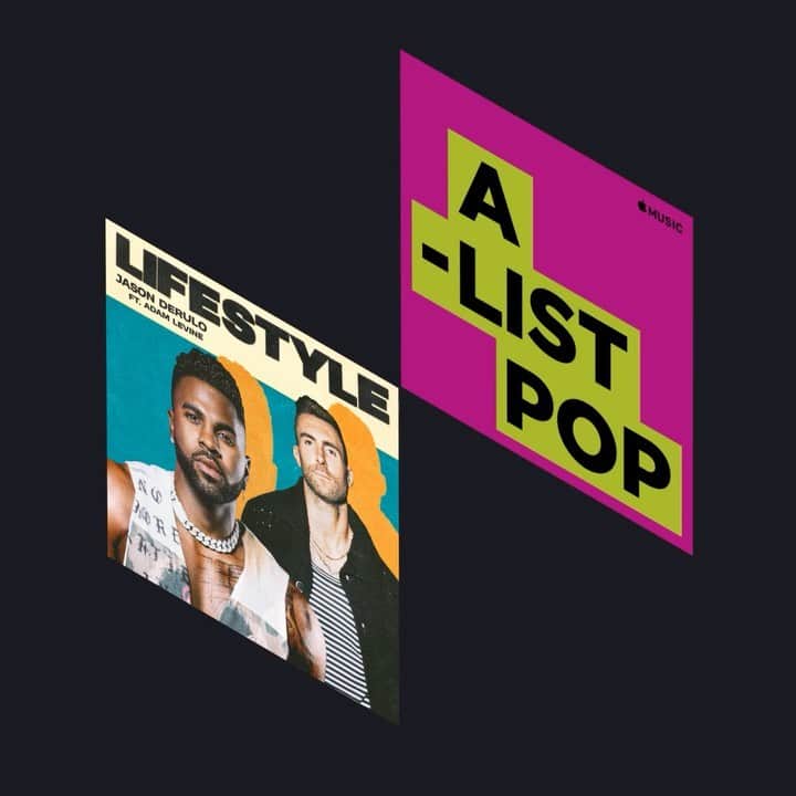 ジェイソン・デルーロのインスタグラム：「Listen to “Lifestyle (feat. @adamlevine)” on @applemusic’s A-List playlist NOW!」