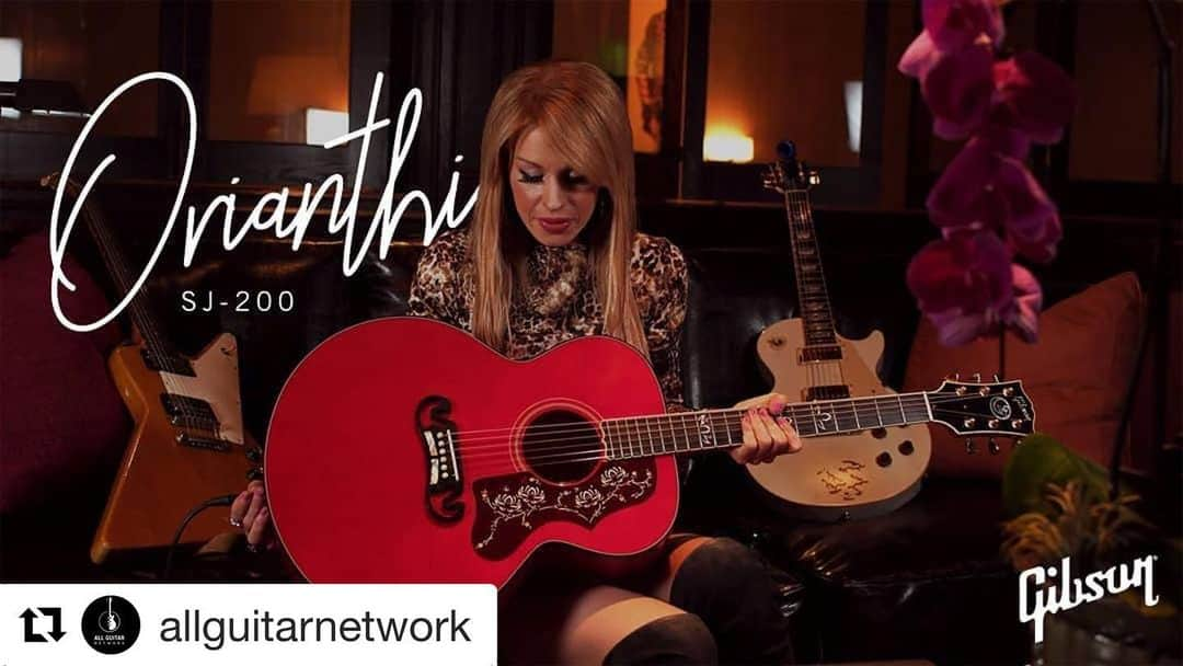 オリアンティさんのインスタグラム写真 - (オリアンティInstagram)「✨✨#Repost @allguitarnetwork with @get_repost ・・・ What are your thoughts on the new @gibsonguitar @iamorianthi SJ-200 Signature Acoustic guitar?   Full coverage on this guitar now streaming on our mobile app & website 🎸  #guitar #content #news #update #film #journalism #signatureguitar #orianthi #gibson #sj200 #mobileapp #stream #video #cinematography #website #youtube #instagram」2月7日 10時35分 - iamorianthi