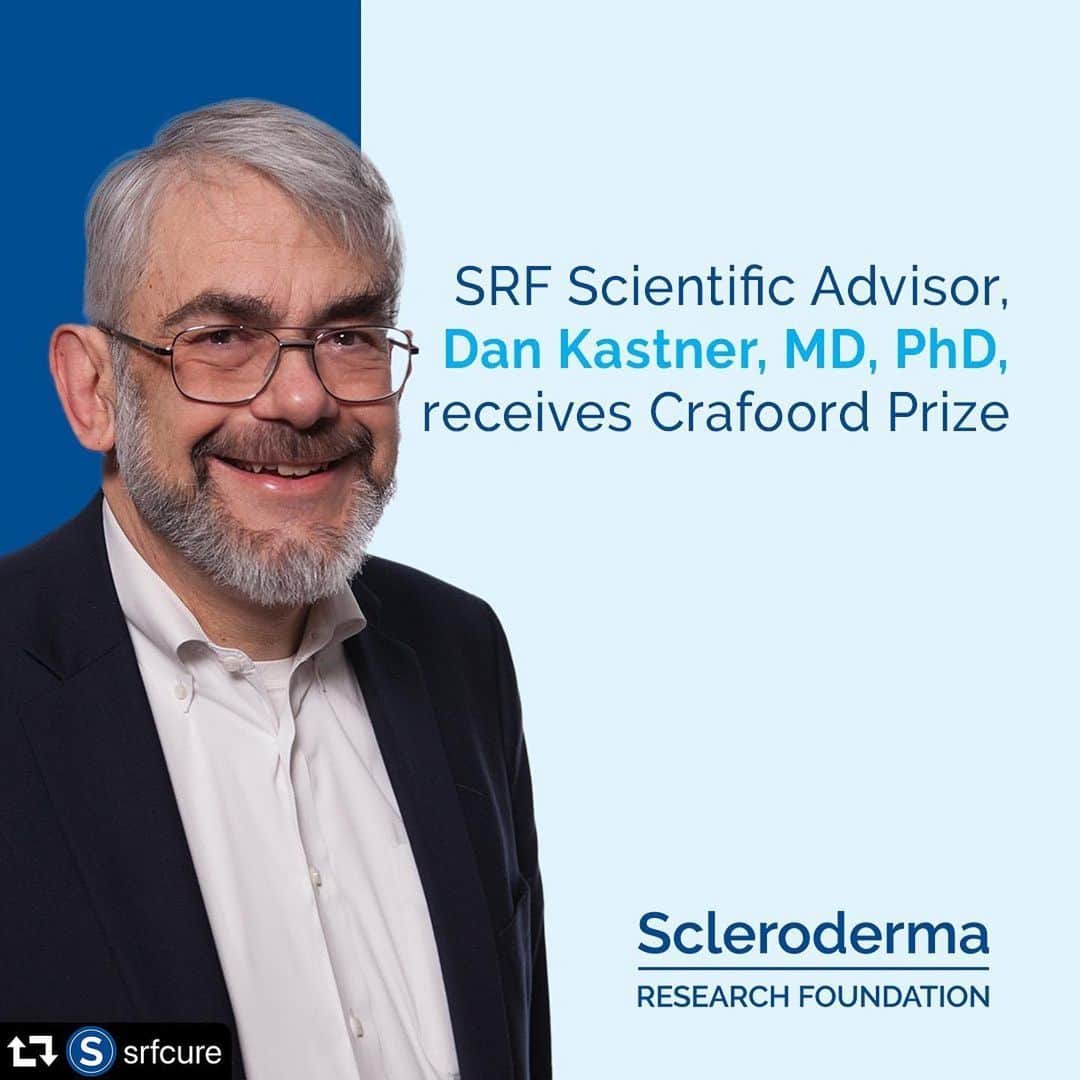 ボブ・サゲットのインスタグラム：「This amazing doctor, Dr. Dan Kastner, has just been honored one of the most prestigious awards in medicine. So proud to have him on the Scientific Advisory Board of our beloved Scleroderma Research Foundation. It’s brilliant people like Dr. Kastner and the other great minds on our Scientific Advisory Board that will help us find a cure for scleroderma (The disease that took my sister’s life)—as well as many other diseases. Please read below for more and see the latest post @SRFcure to see a video of this great man.   repost @srfcure ・・・ Please join us in congratulating SRF Scientific Advisor, Dan Kastner, MD, PhD, who has been awarded this year’s Crafoord Prize in Polyarthritis by the Royal Swedish Academy of Sciences for discovering and elucidating the characteristics of a class of diseases called autoinflammatory diseases.   The Crafoord Prize is one of the major international science prizes, with subject areas that complement the Nobel Prizes and rotate from year to year. It is considered to be a complement to–and for some researchers a precursor to–a Nobel Prize.   "What Dr. Kastner has accomplished is absolutely groundbreaking. The concept of autoinflammatory disorders didn't exist before he identified the cause behind a number of them," said Olle Kämpe, a professor of clinical endocrinology at Karolinska Institutet in Stockholm, who is a member of The Royal Swedish Academy of Sciences and chair of the Prize Committee.   Through Dr. Kastner’s tenure at the NIH, where he is currently Scientific Chief of the Intramural Division of the National Human Genome Research Institute (NHGRI), he has identified 16 autoinflammatory genetic disorders and found effective treatments for at least 12 of them, establishing a whole new field of medicine.   You can read more about his outstanding work by clicking the link in BIO.    Congratulations, Dr. Kastner!  #crafoordprize #autoinflammatorydisease #NIH #NHGRI #sclerodermaresearch #srfcure #sclerodermaresearchfoundation #scleroderma #morethanscleroderma #sclerodermafreeworld #research #raredisease #autoimmune #ResearchistheKey」