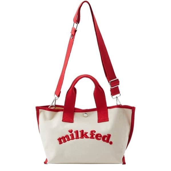 MILKFED.さんのインスタグラム写真 - (MILKFED.Instagram)「2021 SPRING﻿ COLLECTION PRE ORDER ﻿ ﻿ 右から﻿ ARCH COOPER 2WAY BAG MINI ¥4,800+TAX﻿ 水筒やタンブラーが入るゴム付き。﻿ ﻿ ARCH COOPER 2WAYBAG ¥5,800+TAX﻿ ﻿ #milkfed #milkfedjp﻿ #ミルクフェド ﻿ #ガーリーストリート」2月7日 11時41分 - milkfedjp