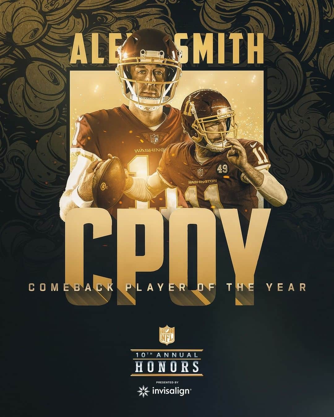NFLさんのインスタグラム写真 - (NFLInstagram)「Washington QB Alex Smith is the 2020 Comeback Player of the Year! #NFLHonors」2月7日 12時05分 - nfl