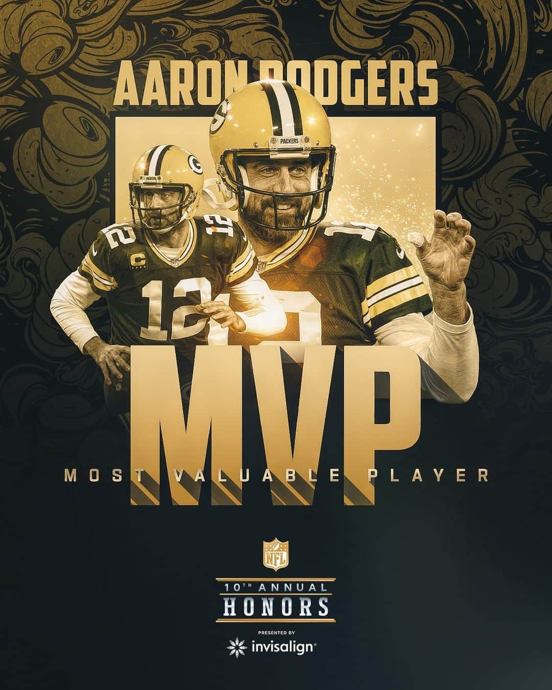 NFLさんのインスタグラム写真 - (NFLInstagram)「Aaron Rodgers is the 2020 Most Valuable Player! #NFLHonors」2月7日 12時42分 - nfl