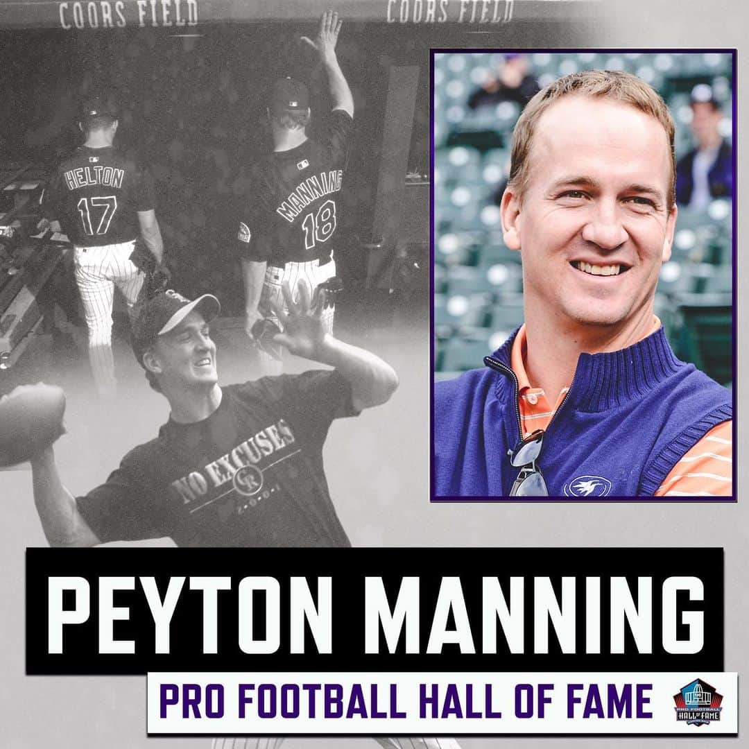 コロラド・ロッキーズのインスタグラム：「Canton-bound on the first ballot!Congratulations to Peyton Manning on his election into the Pro Football Hall of Fame 🐐」