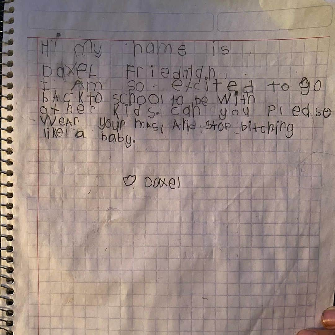 リサ・ダマトのインスタグラム：「♥️, my son Daxel. Kids are voiceless during this experience. I’m making my kid not voiceless. Top this, “babies.” My kid is a Goat 🐐. @nokidhungry could use some love while we are here.  #wearamask #wearafuckingmask #babydaxel」