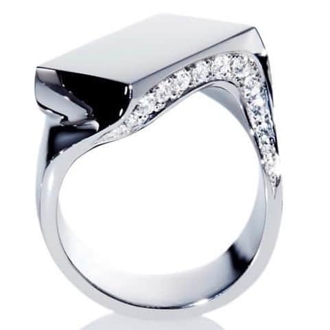 コアジュエルスのインスタグラム：「SIGU01®︎COREJEWELS #corejewels #corejewelssigu #diamond #blackdiamond #jewelry #art #ring」