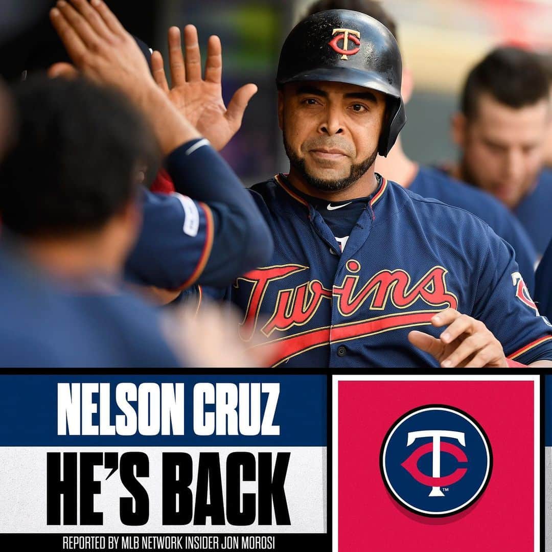 MLBさんのインスタグラム写真 - (MLBInstagram)「Boomstick's back. The Twins and DH Nelson Cruz reportedly agree to a one-year, $13 million deal, per Jon Morosi.」2月3日 13時55分 - mlb