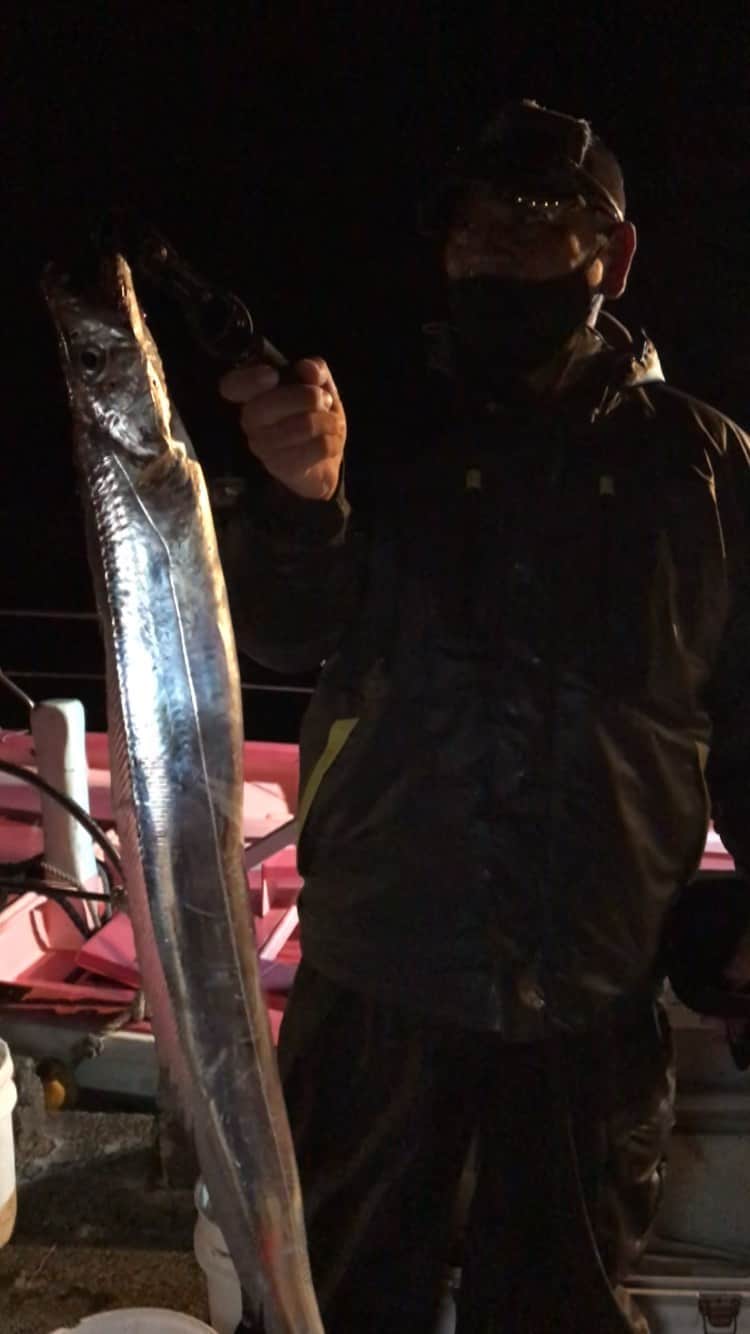 のインスタグラム：「#ドラゴン級のタチウオ #佐々木主浩 #fishing」