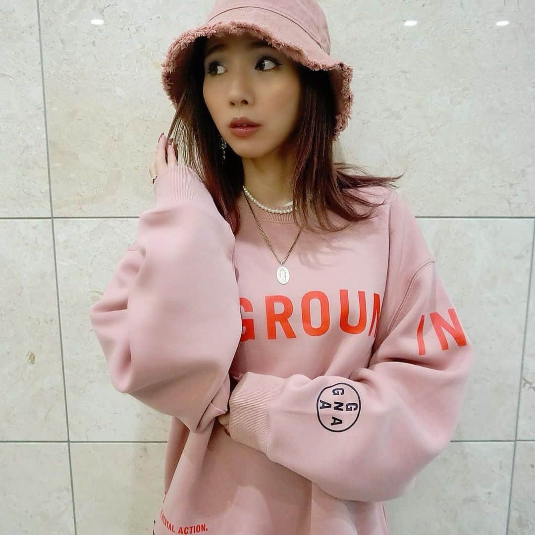 Kahonnaのインスタグラム：「@ground_n_ace 🤍 PINKのMサイズ💕いつも生地が良すぎる🤦🏼‍♀️💕  #groundnace#ground_n_ace#グランダンエース」