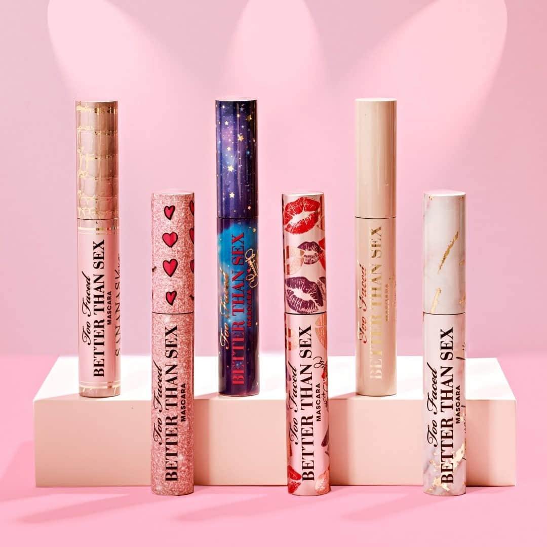 Too Facedのインスタグラム：「Better Than Sex like you've never seen it before 😍 Which limited-edition Better Than Sex Mascara design are you grabbing first? Comment below! #betterthansex #toofaced」