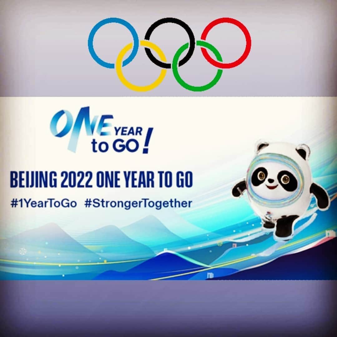 シャルレーヌ・ギニャールのインスタグラム：「Beijing 2022 🇨🇳 One year to go ... 💪💪💪  #oneyeartogo #beijing2022winterolympics #beijing2022 #olympics #olympicgames #strongertogether #coni #conisocial #fisg4passion #isufigureskating #fiammeazzurre #icedance」