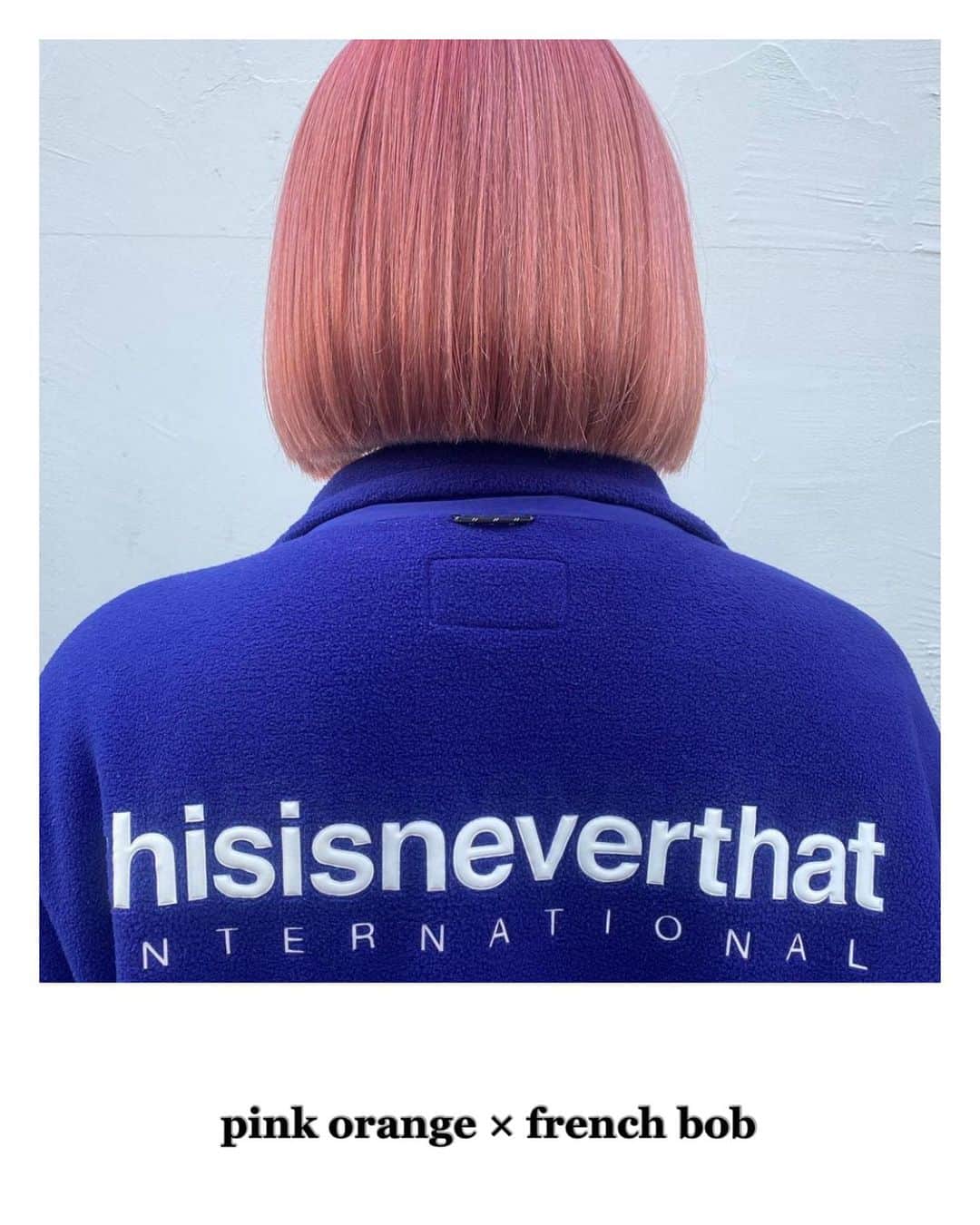 のインスタグラム：「【French Orange Blond！】  化学を理解すると 髪質を守りながら 艶々のブロンドが可能です。  トリートメントもおすすめです。  マンネリ化した気持ちにプラスアルファのオシャレを楽しみたい方は是非！  cut 2color / 18000〜  hair designer / @nnai1014   お写真ありがとうございました！」