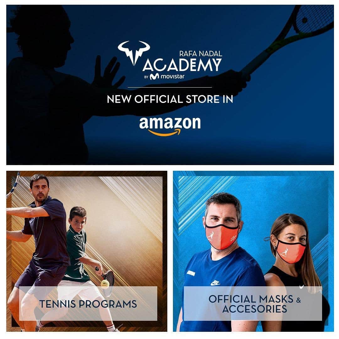 ラファエル・ナダルさんのインスタグラム写真 - (ラファエル・ナダルInstagram)「Hola 👋🏻 Hello Happy to announce that now you can find the @rafanadalacademy tennis programs and products also on these: @amazonespana @amazon.it  @amazonuk  @amazonde @amazon.fr ☺️」2月3日 20時29分 - rafaelnadal