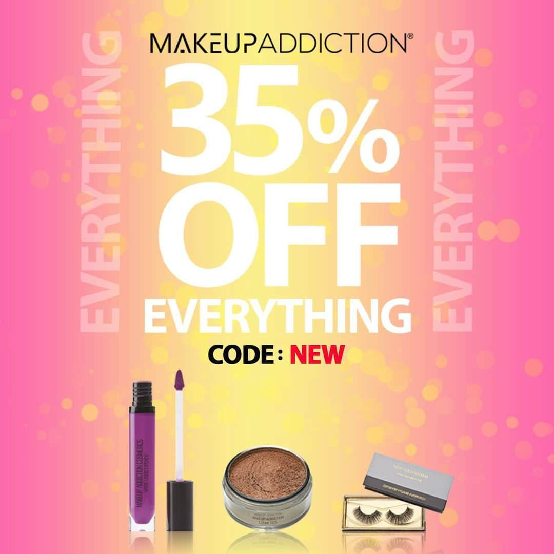 Makeup Addiction Cosmeticsのインスタグラム：「It’s a new month and we are celebrating with 35% off everything sitewide after a dreary January!! 👀Use code NEW at checkout! 💡 Hurry though as it’s for a limited time only! 📌 What will you be grabbing ?  Shipping worldwide 🌎 #makeupaddictioncosmetics #makeupaddiction #flawlessdolls #wakeupandmakeup #makeupaddict #makeupsale #sale #ilovemameup」