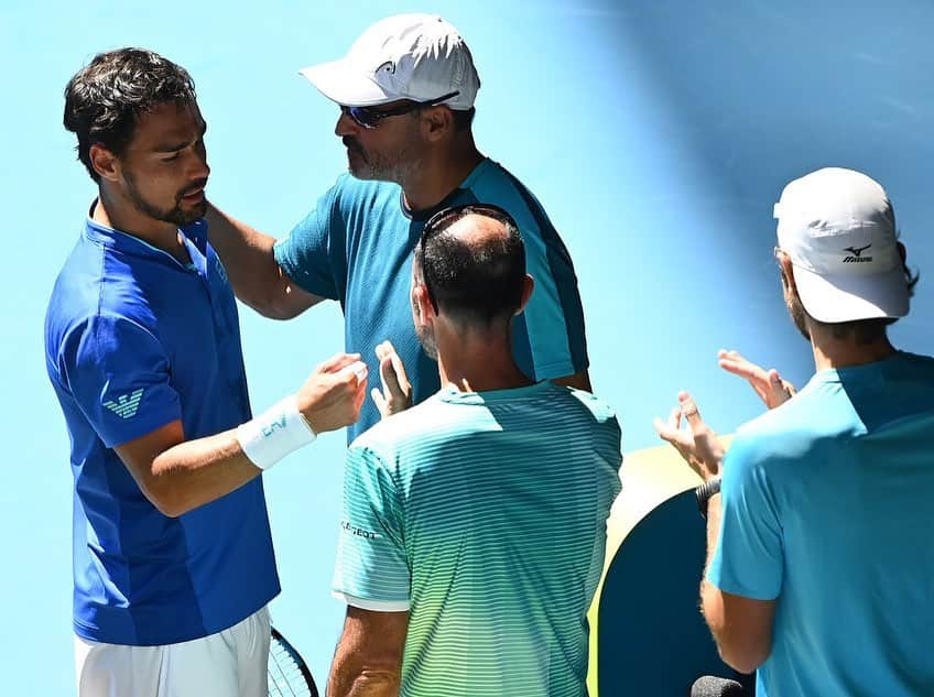 ファビオ・フォニーニさんのインスタグラム写真 - (ファビオ・フォニーニInstagram)「That feeling when your team is in the semis! Forza Italia 🇮🇹💪🔥 @matberrettini @simobole @andrevavassori  #teamwork  @atptour @atpcup」2月3日 21時05分 - fabiofogna