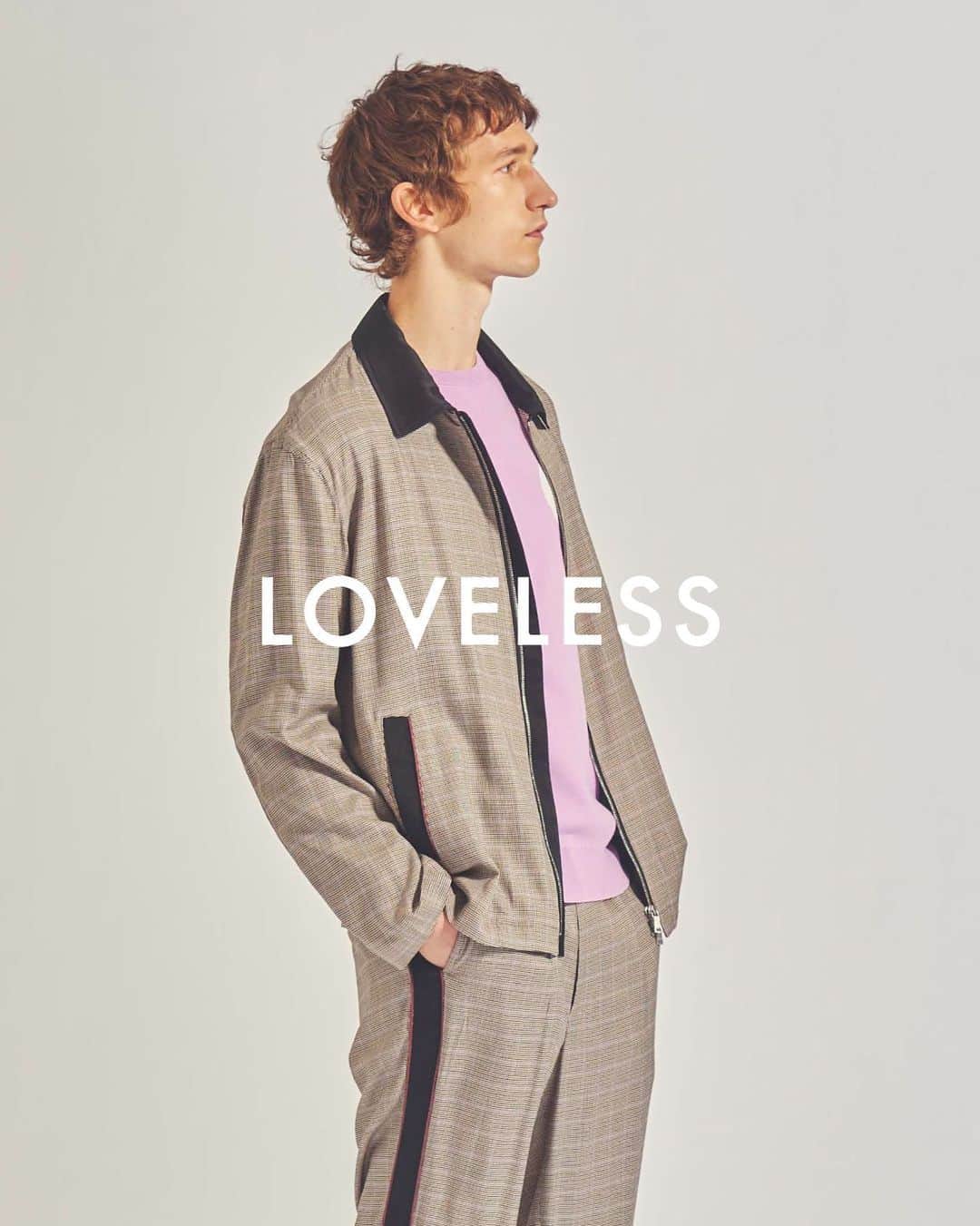 LOVELESS/GUILD PRIME 公式アカウントのインスタグラム：「. Coming soon.  LOVELESS 2021 Spring 1st delivery wil be available from 10th Feb in stores and on LOVELESS onlinestore.  LOVELESS 2021 Springコレクション第一弾が2/10(水)より各ショップ及びオンラインストアで発売開始いたします。  PHOTOGRAPHY takashi noda  STYLING @loveless___official  HAIR @uenochika  MAKEUP @maila_tsuboi  MODELS @detesta.etienne  @effyslbzh   #loveless #21ss #loveless_men #loveless_women #loveless_select #newseason #newarrival  #ラブレス #ラブレスセレクト」