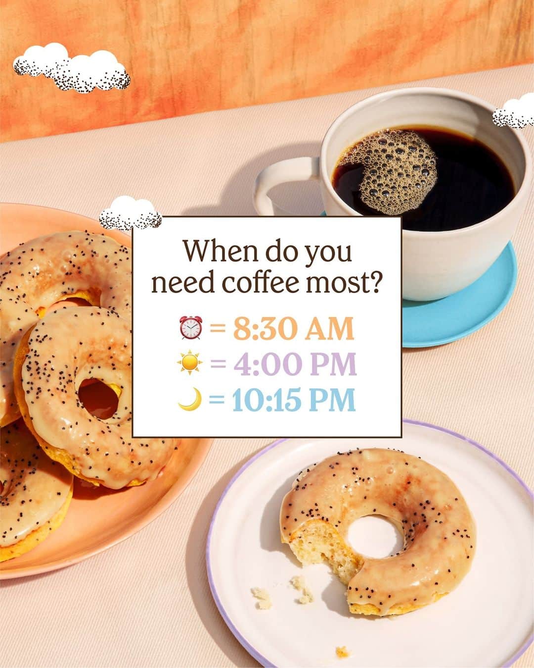 Chobaniのインスタグラム：「A comforting thought: It’s coffee-o’clock *somewhere* ☕ Which daily (or nightly) cup can you not live without? Comment with a ⏰, ☀️, or 🌙. #chobani * * Tell us your dream Chobani Coffee Creamer flavor for the chance to win $75,000. Link in bio to enter ☝️ #chobanicoffeecreamer  NO PURCHASE NECESSARY. Enter Contest by: 2/28/21. To enter and for Official Rules, visit chobanicoffeecreamer.com/.」