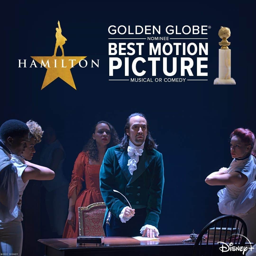 Walt Disney Studiosさんのインスタグラム写真 - (Walt Disney StudiosInstagram)「Congratulations to Hamilton for its #GoldenGlobes nomination for Best Motion Picture – Musical or Comedy!」2月3日 23時02分 - disneystudios