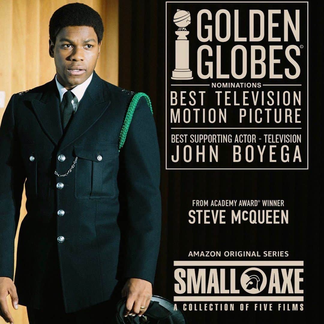 ジョン・ボイエガさんのインスタグラム写真 - (ジョン・ボイエガInstagram)「This is so exciting ! Honored to be nominated and I’m very proud of the #SmallAxe team. Two nominations for our films! 🙏🏾🙏🏾 #GoldenGlobes」2月4日 0時17分 - johnboyega