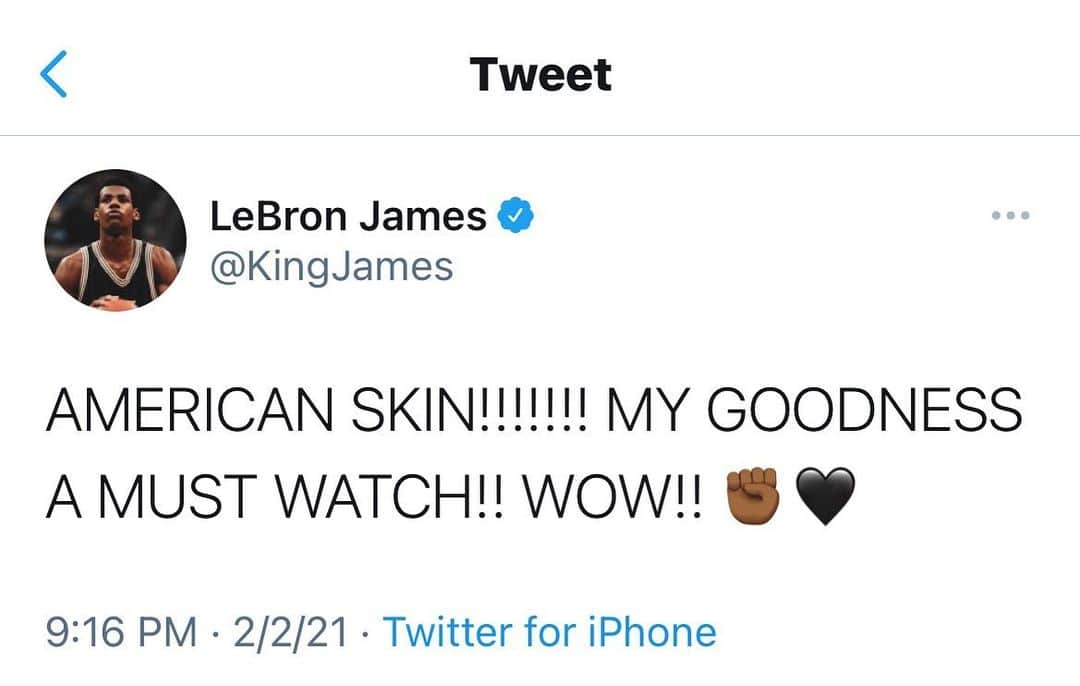 ネイト・パーカーのインスタグラム：「@kingjames  #respect 🙏🏾🙌🏾✊🏾👑  #americanskin」