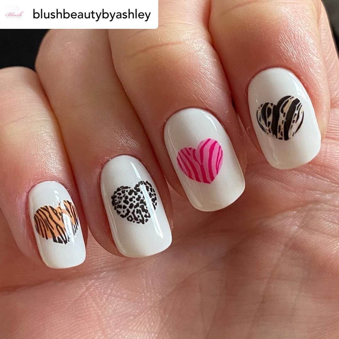 Nail Designsさんのインスタグラム写真 - (Nail DesignsInstagram)「Credit • @blushbeautybyashley 🤍 Animal Print Hearts 🤍  I love this design.. created using @navyprotools for prep, @biosculpturegelgb Whitney and @enchanteddecals hearts.  These are super summery, flirty and fun and I love them, do you?  #blushbeautybyashley #southshields #beyourownbeautiful #navyprotools #enchanteddecals #biosculpturegelgb #biosculpturegel #biosculptureevo2 #biosculpture #nailsofinstagram #nailsmagazine #nailstyle #naturalnails #nailstagram #naildesign #naildesigns #instanails #nailsoftheday #nails2inspire #nailart #nailsalon #nailpro #nailswag #nailtech  #nailporn #nailsonfleek  #longnails #nailartist #notd」2月4日 1時07分 - nailartfeature