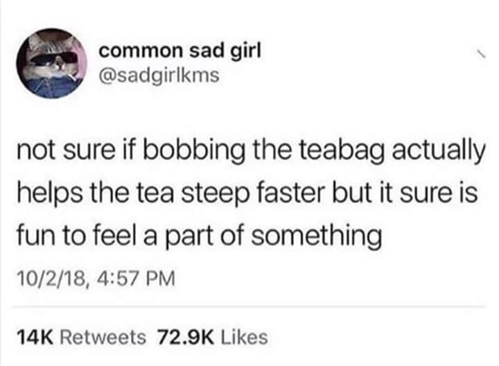 マット・マクゴリーのインスタグラム：「Who wants to bob a teabag with me on IG Live? Repost Twitter: sadgirlkms IG: @pissvortex」