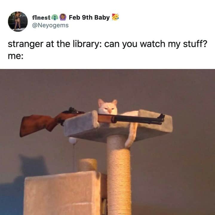 9GAGさんのインスタグラム写真 - (9GAGInstagram)「The fact that we trust strangers to protect our stuff from other strangers⠀ by Neyogems (TW)⠀ -⠀ #library #memes #9gag」2月4日 2時01分 - 9gag