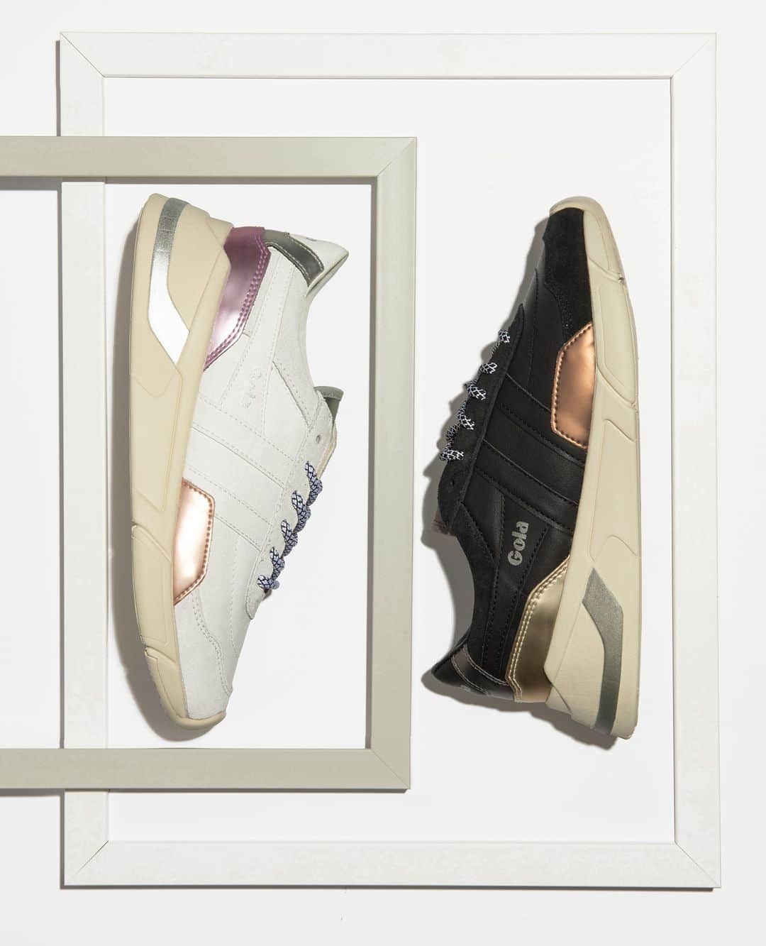 ゴーラのインスタグラム：「Eclipse Trident - statement transitional trainers with just a hint of metallic ✨」