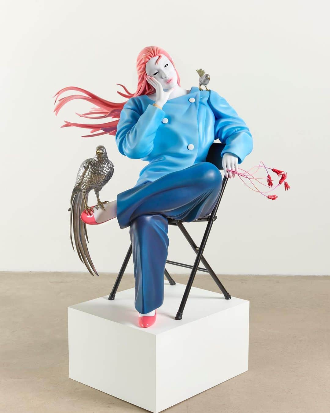 松山智一のインスタグラム：「“You Should Know Where I’m Coming From” , 2018 Polyurethane paint, FRP, Wood, Metal」