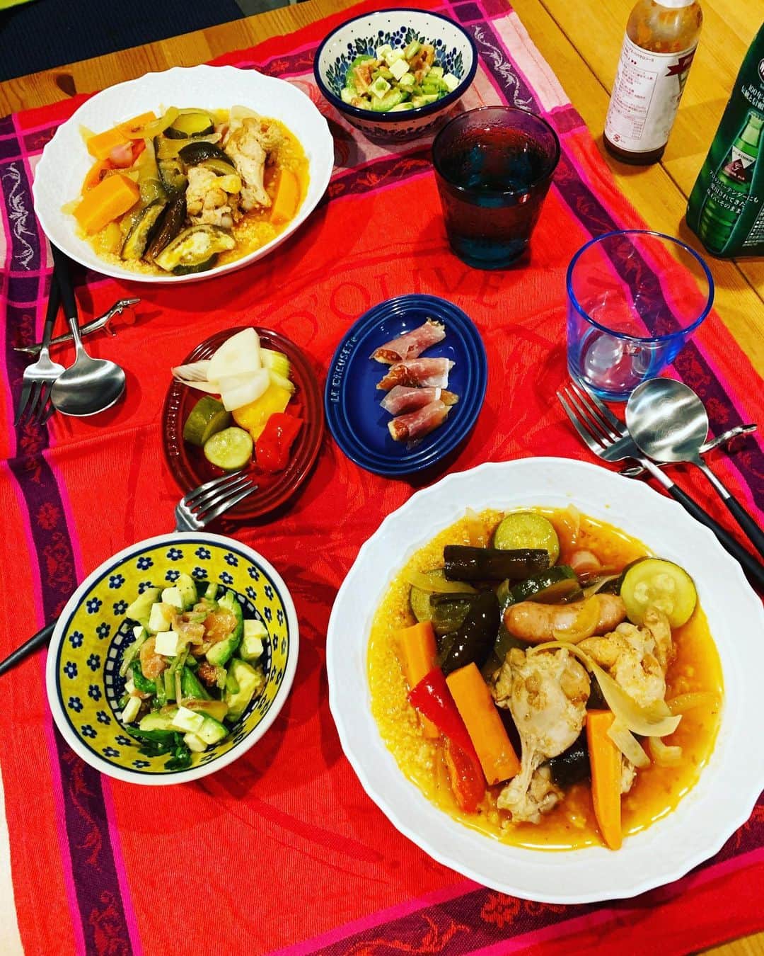瀬間友里加のインスタグラム：「Cooking at home🧑‍🍳 気付けばなかなか更新できていなかったご飯備忘録🍚最近は写真を撮ることもテーブルコーディネートも出来ずバタバタと過ごしております😂離乳食も、後期へ突入👶たくさん食べて大きくなってね👶❤️ #homecooking #おうちごはん #クスクス #グラタン #ご飯備忘録 #友里加ごはん」