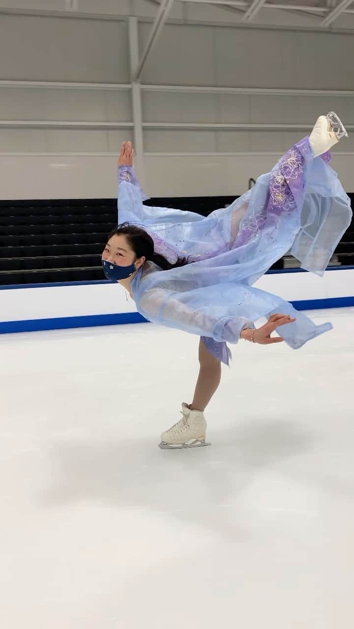 長洲未来のインスタグラム：「My skating for you ♥️」