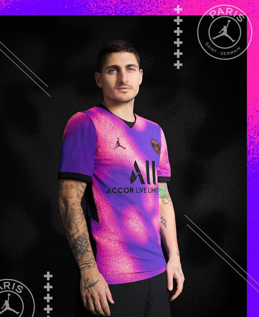 マルコ・ヴェッラッティのインスタグラム：「🆕👕 Impatient de porter ce maillot 🟣🌌🤩 𝙒𝙚 𝙖𝙧𝙚 𝙋𝙖𝙧𝙞𝙨 @psg」
