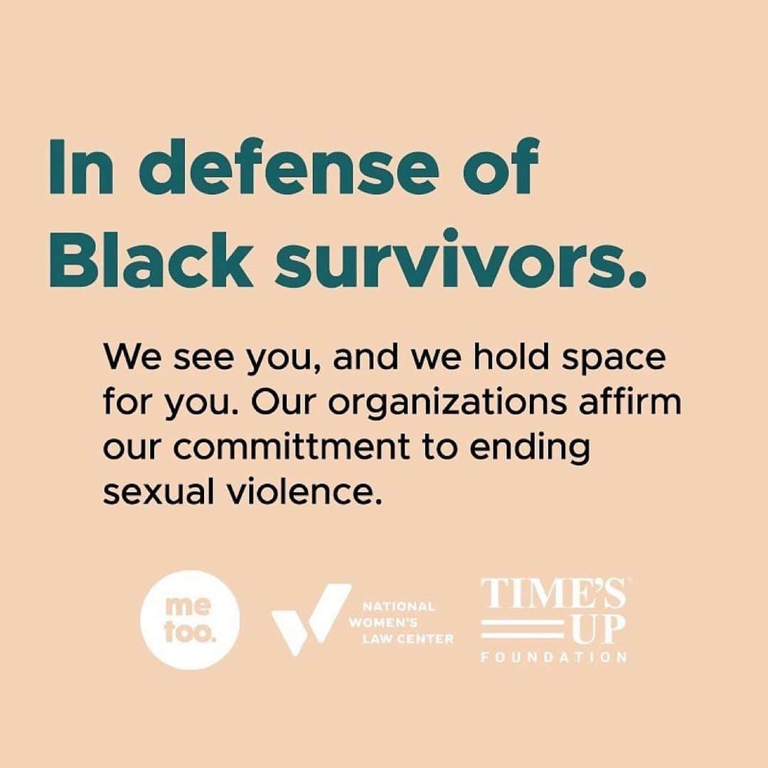 アマンダ・デ・カディネットのインスタグラム：「Repost from @taranajaneen • In the last week, many have shared their accounts  of horrific sexual abuse and violence at the hands of Black celebrities. ⁠⁠ ⁠⁠ Yet media outlets, corporate actors and systems of justice have not centered these stories.⁠⁠ ⁠⁠ We, along with @nationalwomenslawcenter and @timesupnow, have released an open letter to these entities to call for stories and headlines that center Black survivors across all media - mainstream, Black, and non-BIPOC outlets.⁠⁠ ⁠⁠ We cannot afford to backpedal into collective silence and not take into account the stories of Black women survivors. We’re long overdue for the kind of cultural shift and reckoning that all survivors deserve.⁠⁠ ⁠⁠ Read the open letter at the link in @taranajaneen bio.」