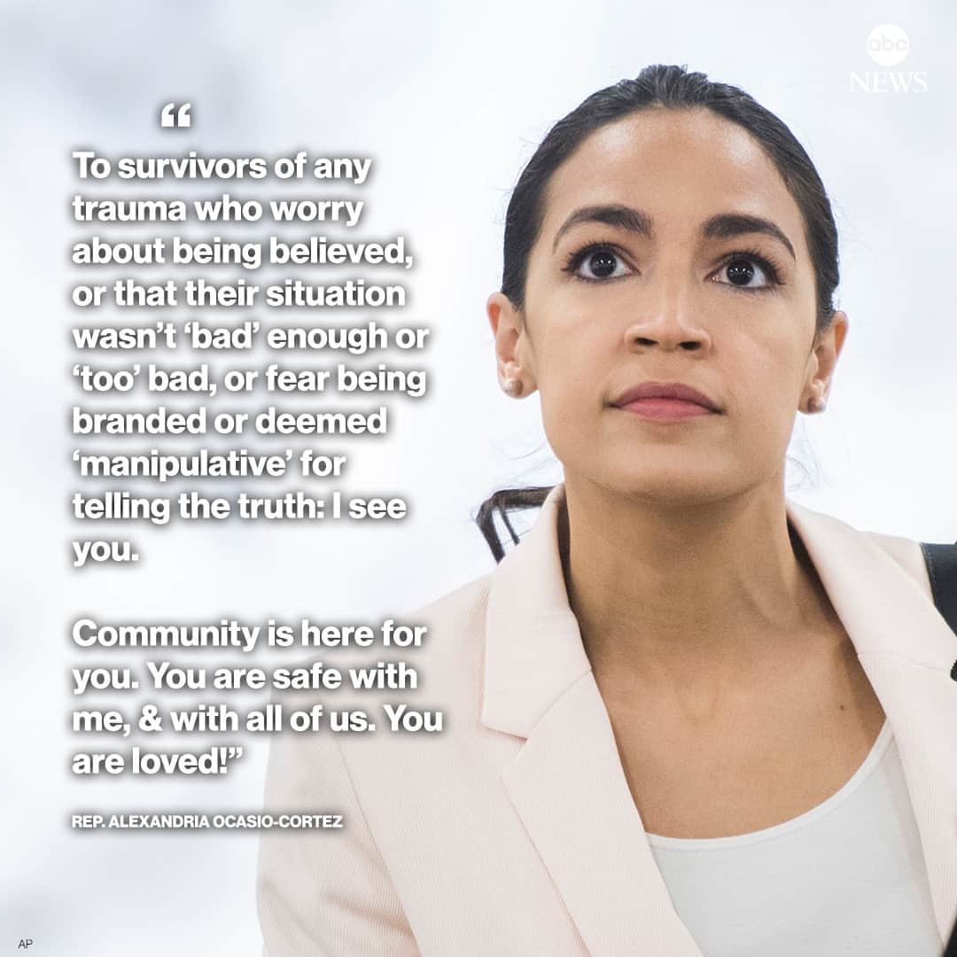 ABC Newsさんのインスタグラム写真 - (ABC NewsInstagram)「Rep. Alexandria Ocasio-Cortez expresses support for trauma survivors after sharing her own experience: "Community is here for you. You are safe with me, & with all of us. You are loved!" #survivors #aoc #politics #support #congress」2月4日 7時36分 - abcnews