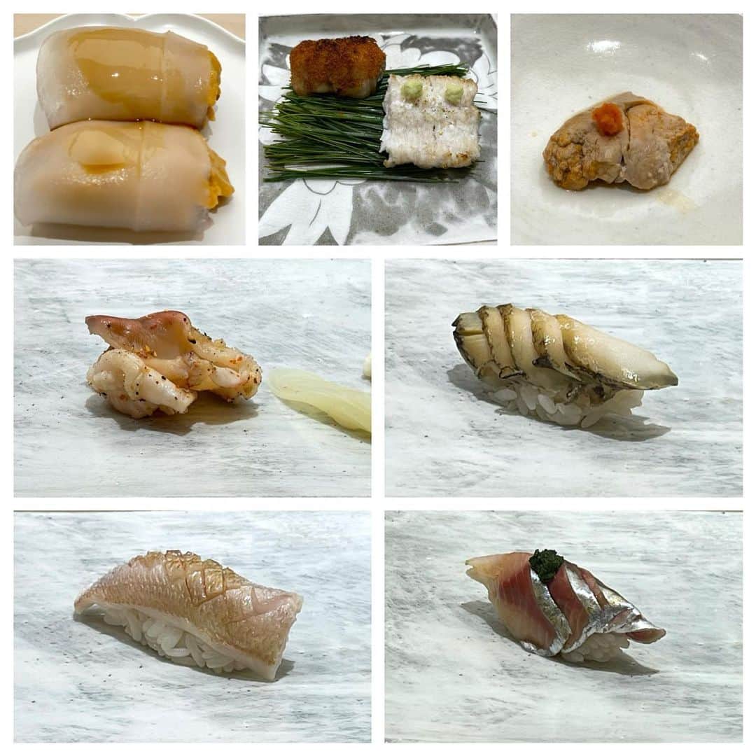ホ・ヨンジュ のインスタグラム：「#스시하네 맛있는 거 먹을 때 행복한 듀..❤️ 특히 스시오마카세 가장 좋다 ㅠㅠㅠㅜㅜ 일주일 내내 먹을 수 있을 것 같아🤣 히오니 덕분에 알게 된 스시하네. 최근 갔던 오마카세 중 제일 맛있었다! 사진도 다 안찍고 바로 먹어버림 ღ'ᴗ'ღ  추천추천 #듀슐랭가이드」