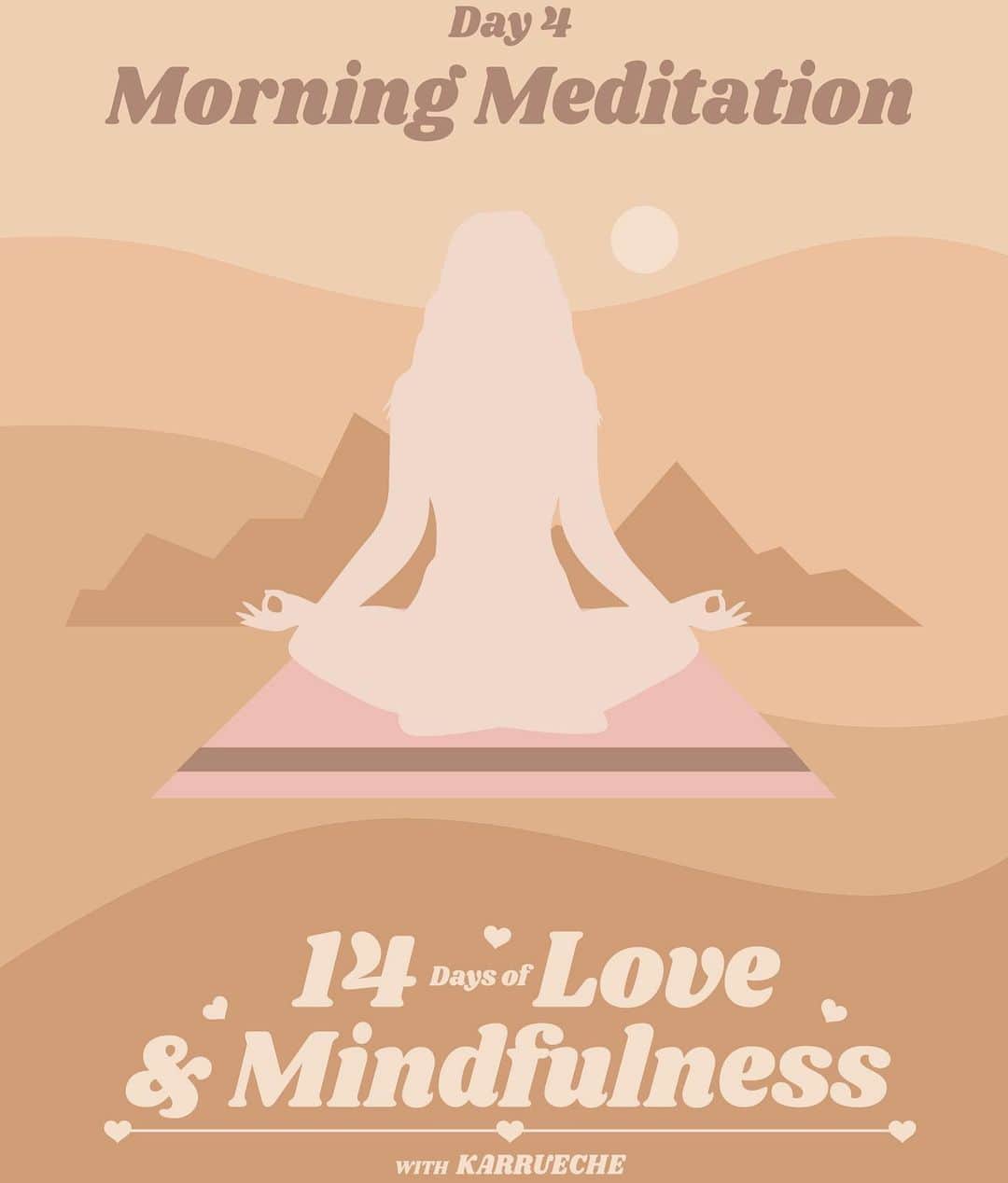 カルーシェ・トランのインスタグラム：「Day 4! Morning Meditation! I have a shoot tomorrow so I won’t be able to go live but I’ll be posting the guided meditation I always listen to. Best way to start my day 🤎」