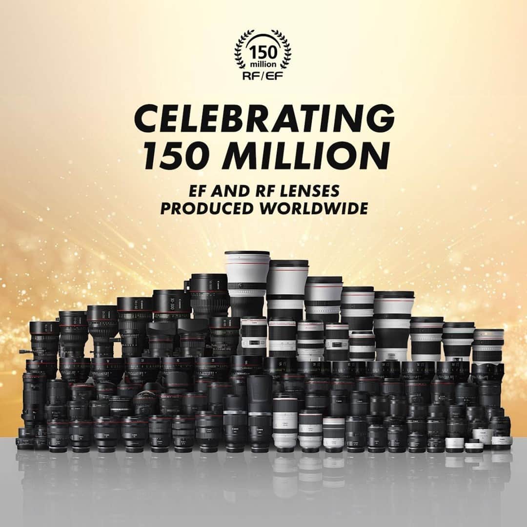 Canon Asiaさんのインスタグラム写真 - (Canon AsiaInstagram)「A new milestone achieved! 💪 😊⁣ .⁣ This January 2021, we have produced a total of 150 MILLION interchangeable RF and EF lenses for Canon EOS cameras! ⁣ .⁣ As always, we couldn't have achieved this without the continuous support from the Canon community, so thank you! Going forward, Canon will continue our mission to expand users’ range of photographic expression as we pursue the creation of the ideal lens. Be sure to stay up-to-date with our progress!⁣ .⁣ #canonasia #canon #milestone #manufacturing #production #interchangeable #lens #eos #canongear #canoneosr #lens #video #film #videography #photography #photographer」2月4日 13時00分 - canonasia
