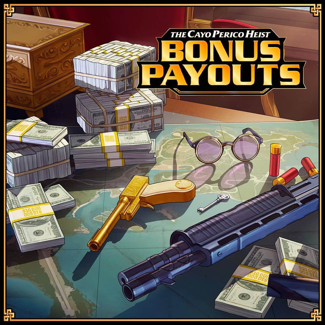 ロックスター・ゲームズさんのインスタグラム写真 - (ロックスター・ゲームズInstagram)「Get a 50% bonus payout on The Cayo Perico Heist Finale this week, plus all setup costs are waived.  And if you haven’t taken on the latest GTA Online Heist yet, get started with 25% off the Kosatka Submarine, which doubles as your Heist planning HQ.  Learn more by visiting the link in our bio.」2月5日 0時02分 - rockstargames