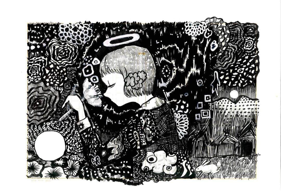 DAOKOのインスタグラム：「psychological play #原稿用紙drawing」
