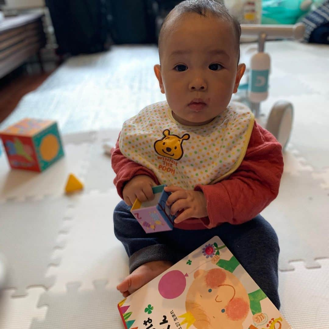 瀬間友里加さんのインスタグラム写真 - (瀬間友里加Instagram)「10month👶✨動き回るので普通の写真が撮れません😂たくさん動くようになり夜中1度も起きずに寝てくれるようになった✨嬉しい😭託児所や祖父祖母に預けても泣かずに遊べるようになり人見知りはしないままで助かっております👶👍暖かくなったら公園でもたくさん遊ぼうね🥰#10ヶ月ベビー #10months #10monthsbaby」2月4日 15時01分 - yurika.sema