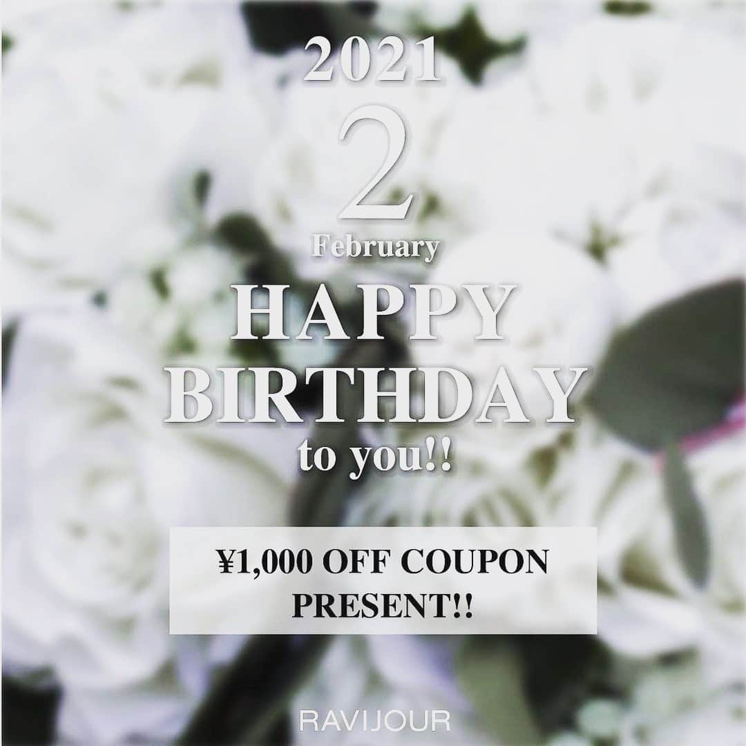 Ravijour札幌4丁目プラザ店のインスタグラム：「2月BIRTHDAYクーポンのご案内です❤ 詳しくはブログへ✈  #ravijourstaff  #ravijour_official  #ravijoursapporo  #ラヴィジュール」