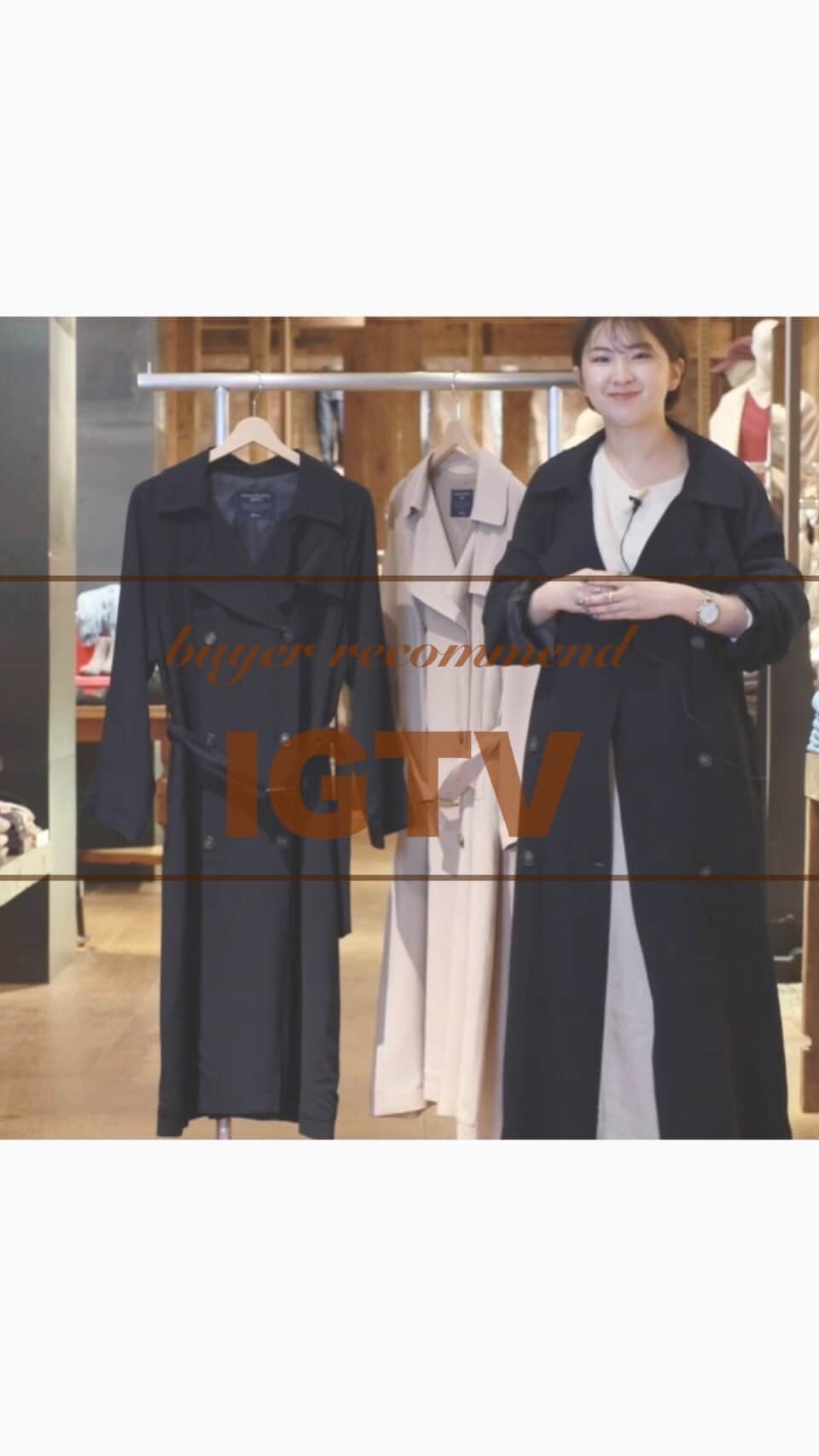 Right-onのインスタグラム：「.﻿ ﻿ 動画で紹介しているアイテムは﻿ ストーリーでも紹介しています🙌 .﻿ ﻿ ﻿ ▽トレンチコート﻿ 品番:HR4202636002﻿ 価格:¥7,000（税抜き）﻿ ﻿ ﻿ _ _ _ _ _ _ _ _ _ _ _ _ _ _ _ _ ﻿ ﻿ staff: ﻿ _ _ _ _ _ _ _ _ _ _ _ _ _ _ _ _ ﻿ ﻿ ﻿ ﻿ #right_on #righton #ライトオン」