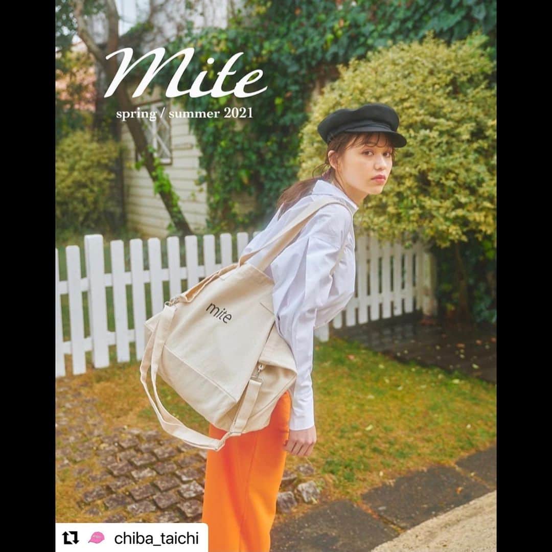 のインスタグラム：「#Repost @chiba_taichi with @make_repost ・・・ @mite__official   さんのs/s 2021撮影してます！ . RayでのTU撮影をきっかけにお仕事いただきました。ありがとうございます。 昨日からmiteさんのサイトに徐々に写真上がってるので、インスタと合わせてご覧ください！ . #増永かろりん #nmtinc #モデル #mite」