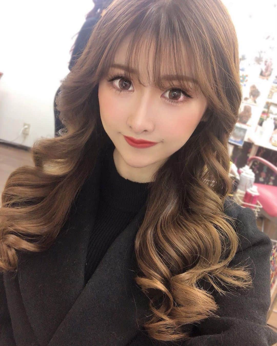 藤澤せなさんのインスタグラム写真 - (藤澤せなInstagram)「여신머리❤️🖤 . #マイブーム#ヘアメイク#hairmake」2月4日 19時19分 - sena_fujisawa