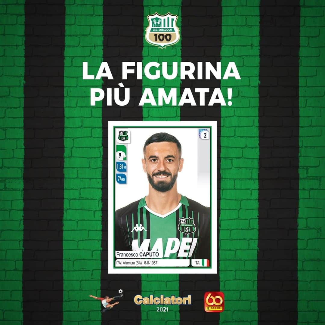 USサッスオーロ・カルチョさんのインスタグラム写真 - (USサッスオーロ・カルチョInstagram)「La figurina più amata del #Sassuolo nei 60 anni di #CalciatoriPanini è quella di Ciccio #Caputo!  🤙🤙🤙 @cicciocaputo11 🖤💚  #CeloCeloManca #ForzaSasol」2月4日 20時00分 - sassuolocalcio