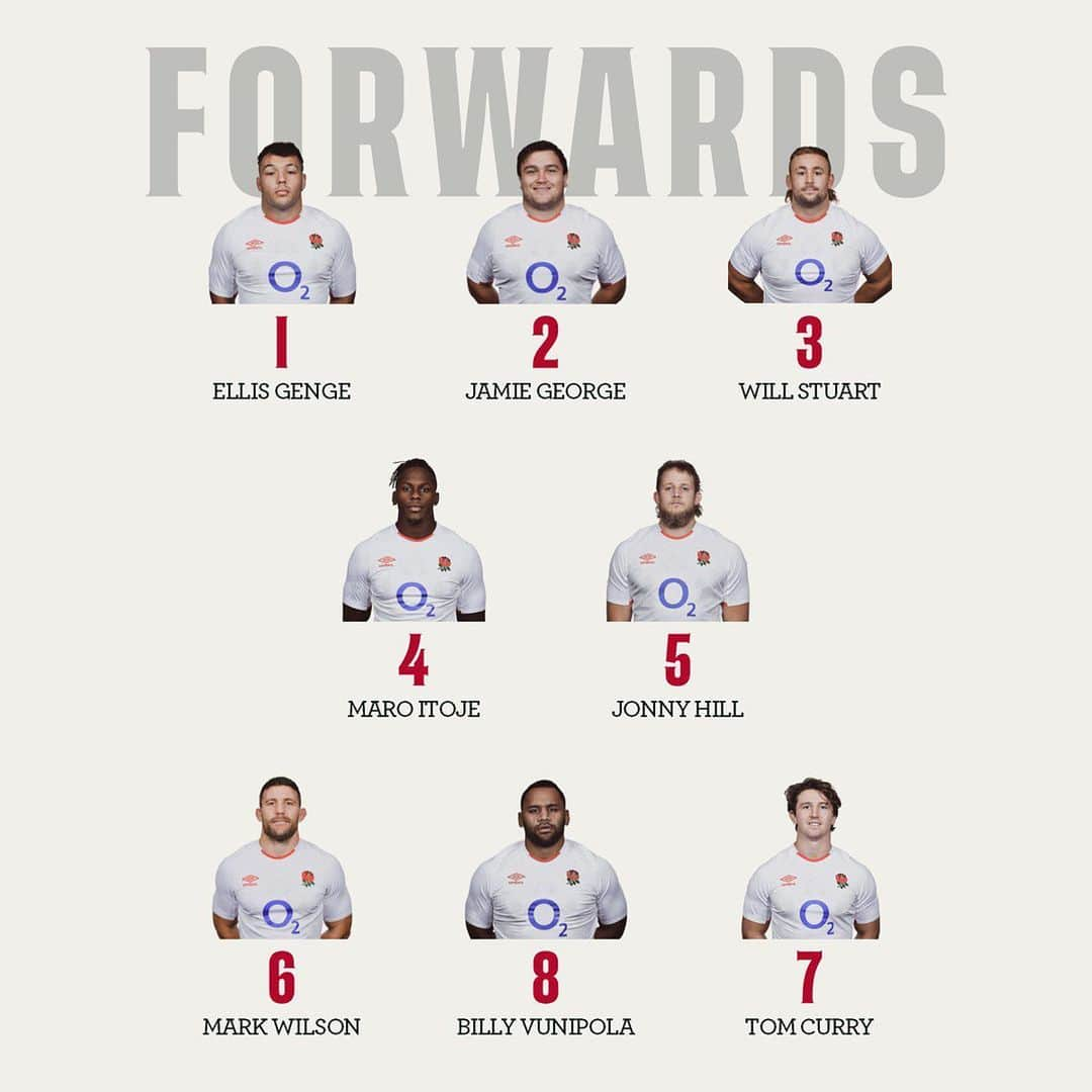 ラグビーイングランド代表さんのインスタグラム写真 - (ラグビーイングランド代表Instagram)「Your England team to face @scotlandteam on Saturday 🌹  Watch live on @itv with kick off at 16:45 GMT 🏴󠁧󠁢󠁥󠁮󠁧󠁿🏴󠁧󠁢󠁳󠁣󠁴󠁿  Follow the link in our bio for more ☝️⬆️  #WearTheRose #GuinnessSixNations #ENGvSCO #CalcuttaCup #EnglandRugby150」2月4日 20時00分 - englandrugby