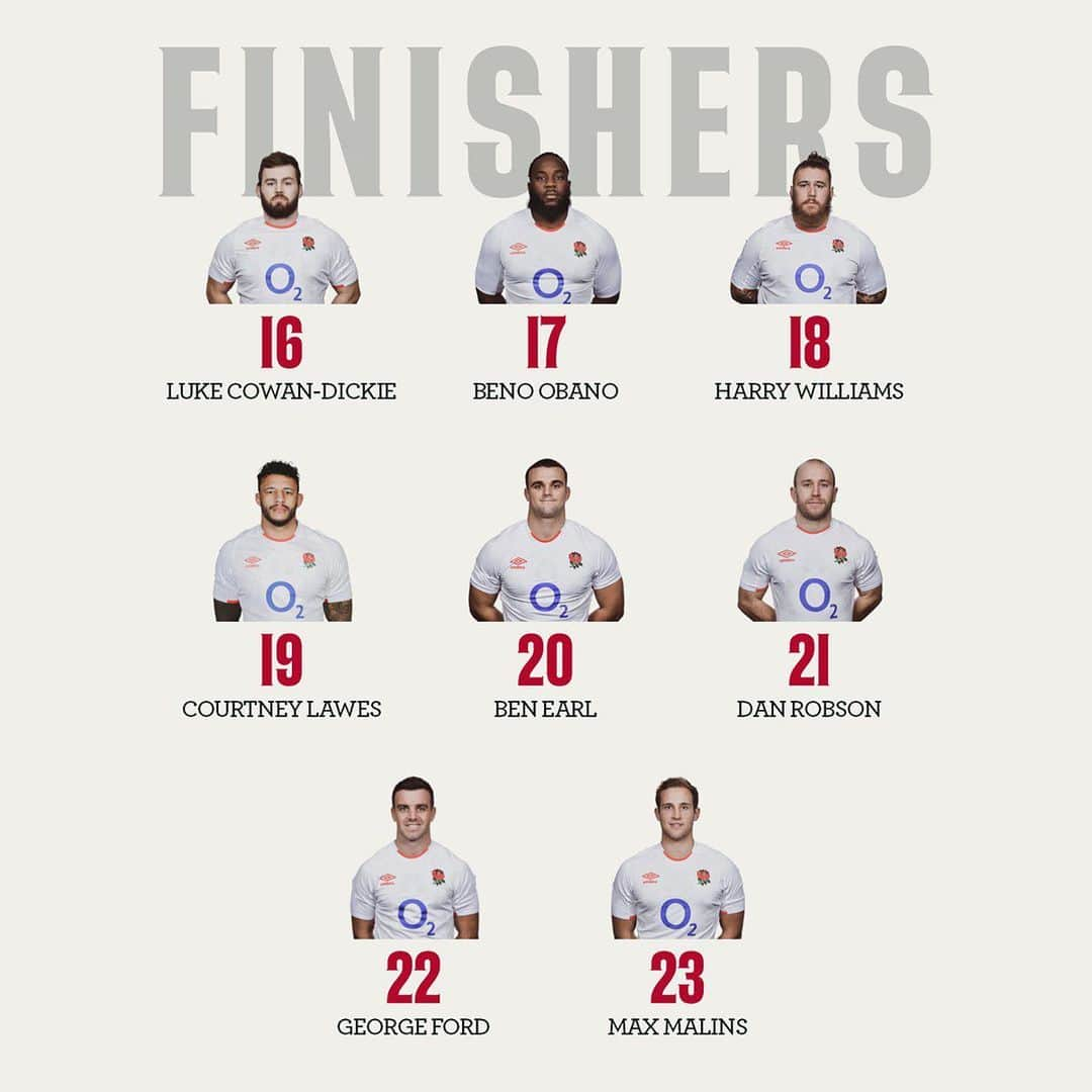 ラグビーイングランド代表さんのインスタグラム写真 - (ラグビーイングランド代表Instagram)「Your England team to face @scotlandteam on Saturday 🌹  Watch live on @itv with kick off at 16:45 GMT 🏴󠁧󠁢󠁥󠁮󠁧󠁿🏴󠁧󠁢󠁳󠁣󠁴󠁿  Follow the link in our bio for more ☝️⬆️  #WearTheRose #GuinnessSixNations #ENGvSCO #CalcuttaCup #EnglandRugby150」2月4日 20時00分 - englandrugby