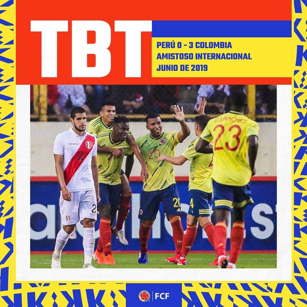 サッカー コロンビア代表チームのインスタグラム：「#TBT  Hoy recordamos el primer gol con la camiseta de la Selección masculina de mayores de @duvanzapata91   Fue en el amistoso 🆚 🇵🇪 en 2019 que terminó con un 3-0 a nuestro favor.   ¡Por muchos más goleador!」